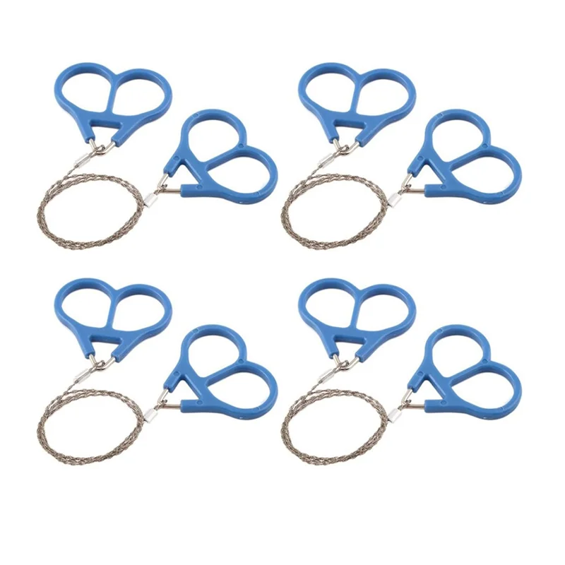 منشار سلكي A26I، منشار حبل مسنن من الفولاذ المقاوم للصدأ مقاس 20 بوصة، مجموعة منشار الطوارئ أدوات خارجية لقطع الأشجار، 4 عبوات #3