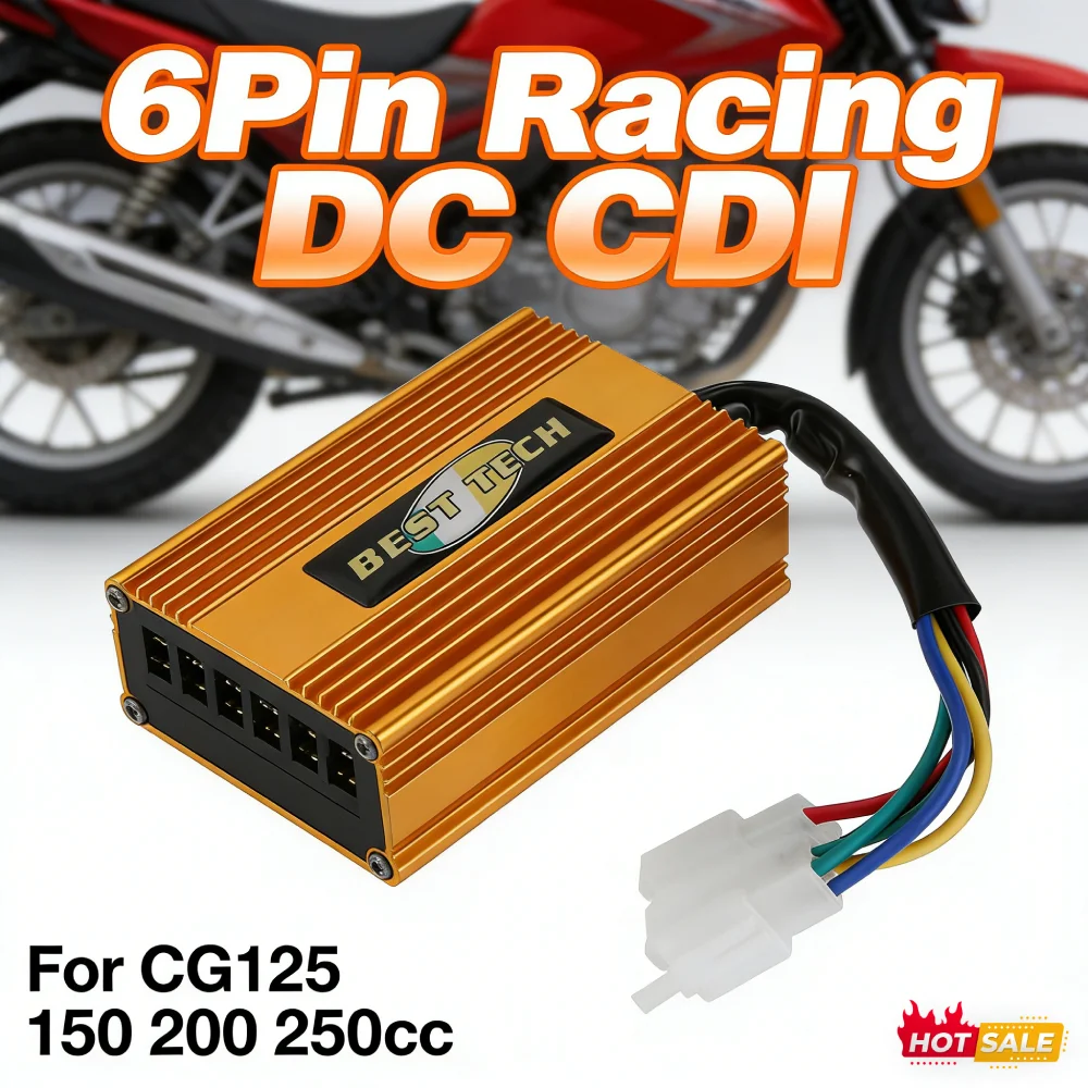 6 Pin Racing DC CDI Unit 12V High Performance for 125 150 200 250cc Dirt Bike ATV Quad Buggy