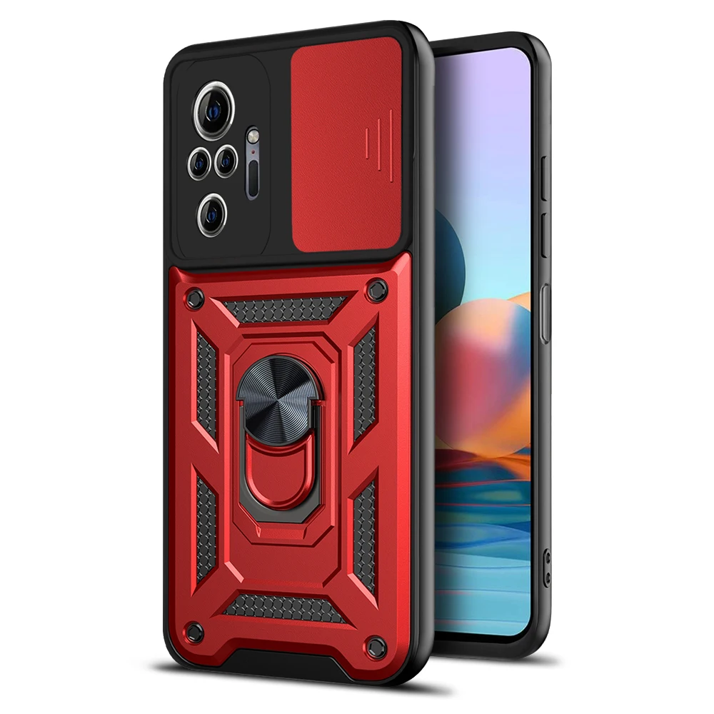 for Xiaomi Redmi Note 10 Pro Case Shockproof Bumper Armor Camera Lens Protective Magnetic Holder Phone Cover Redmi Note 10s 10t