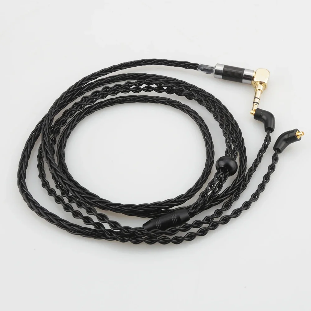 8 Core Silver Plated OCC Earphone Cable Right angled stereo Plug For Etymotic ER4 XR SR ER4SR ER4XR ER3sr er3se