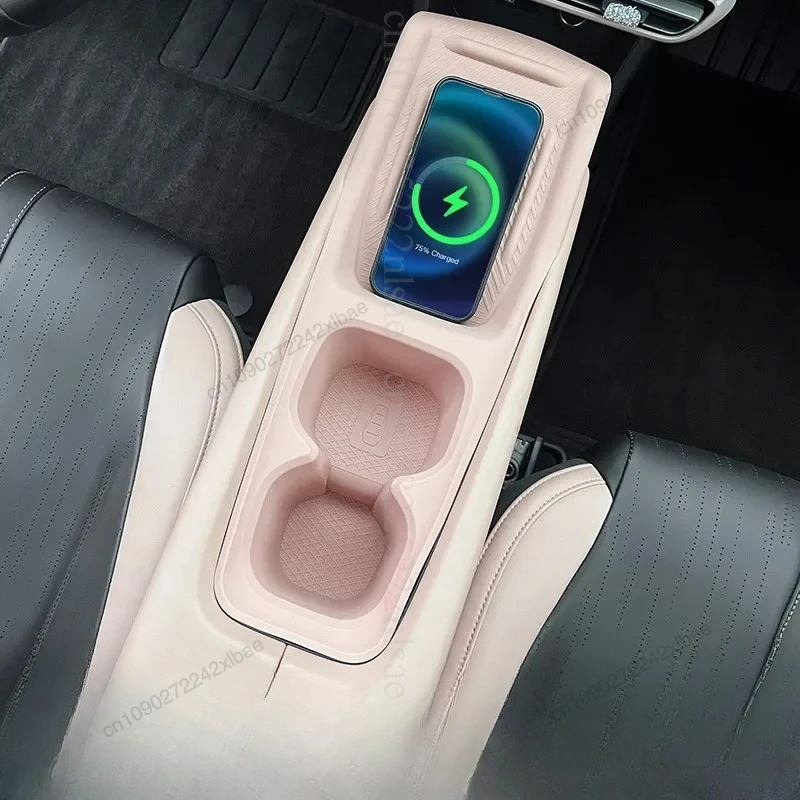 แผ่นรองแก้วน้ำแบบไร้สาย ซิลิโคนในตัว กันลื่น กันฝุ่น สำหรับ BYD Seagull Dolphin MINI Surf 2025-2023