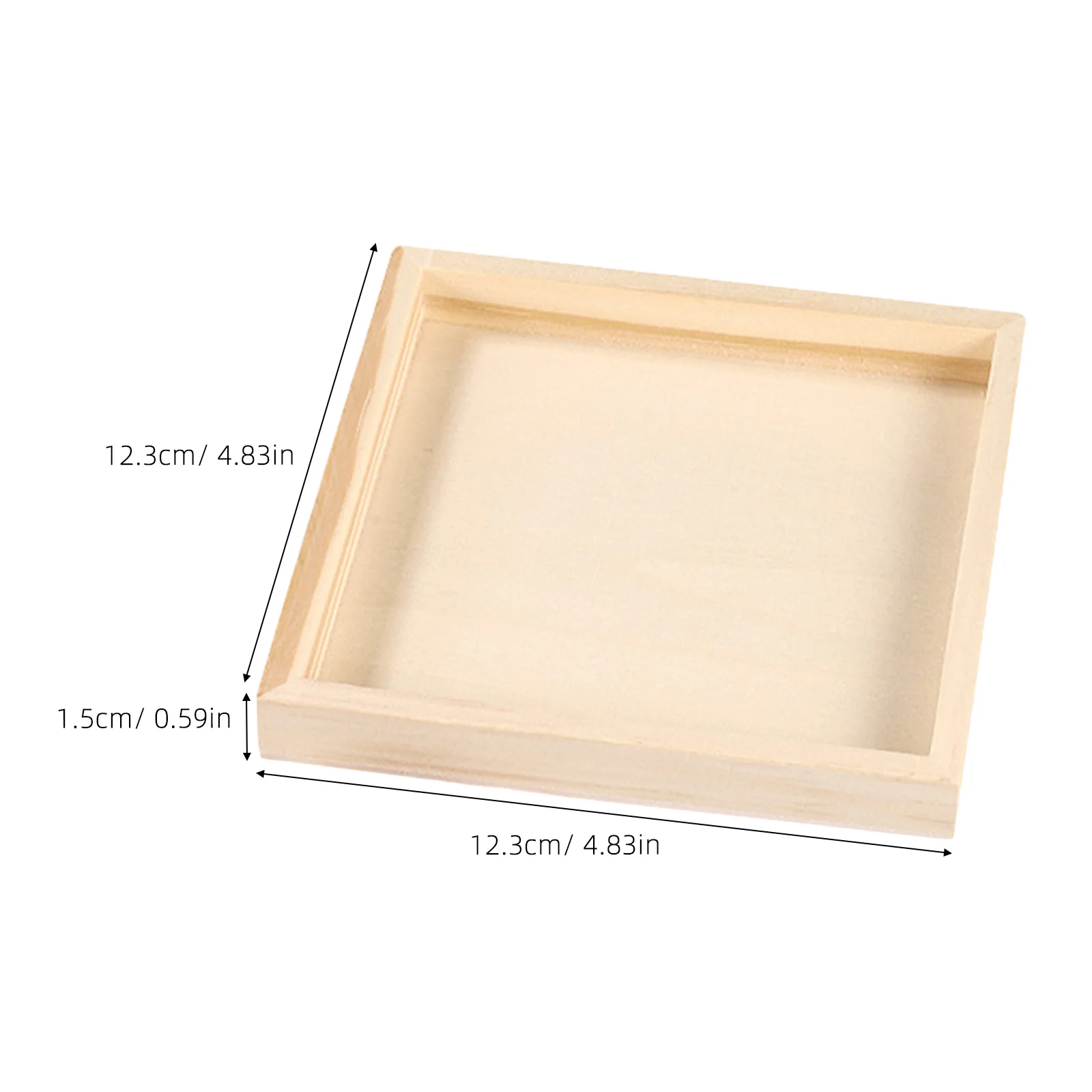 5개입 나무 네모 트레이 내구성 있는 퍼즐 정리함 보관 정리 블록 홀더 나무 트레이