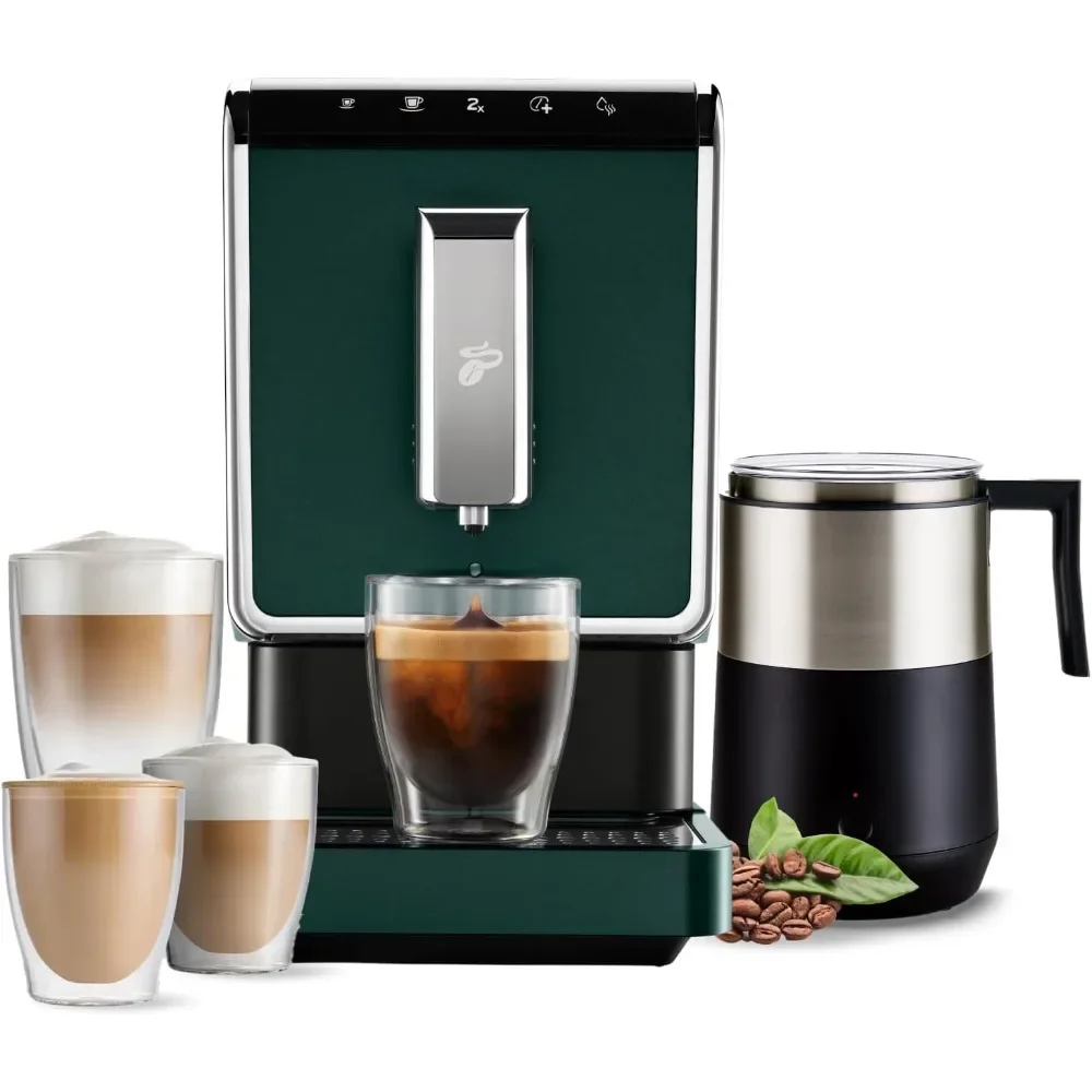 

Automatic Espresso & Coffee Machine with Induction Milk Frother for Rich, Creamy Froth, Built-in Grinder, No Coffee Pods Needed