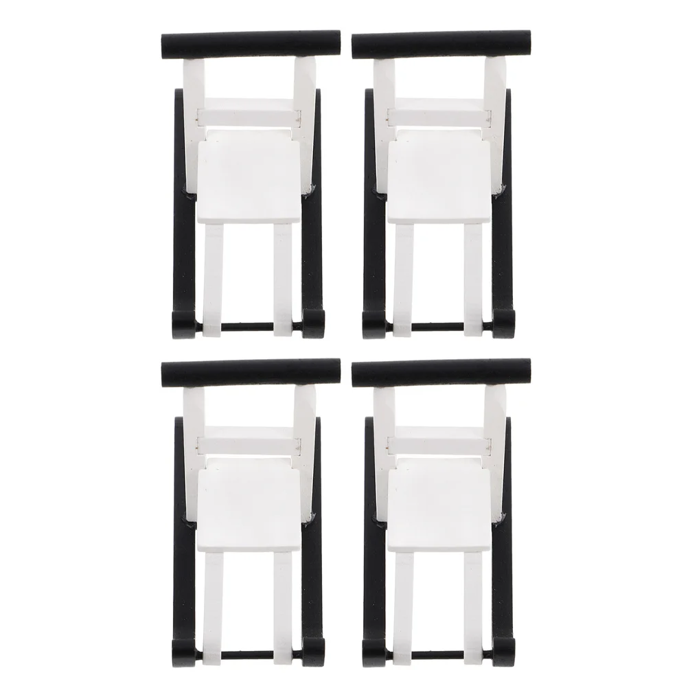 

4pcs Miniature Wood Sleigh Decoration For Christmas Tree Ornament Dollhouse Accessories Tabletop Holiday Centerpiece Vintage