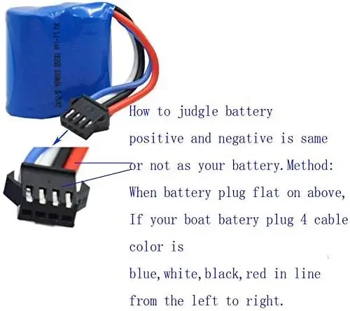 7.4V 600mAh 15C Li-ion Battery with SM-4P Forward Plug for UDI008 UD08 UDI001 H100 H102 Venom Speed Remote Control Boat