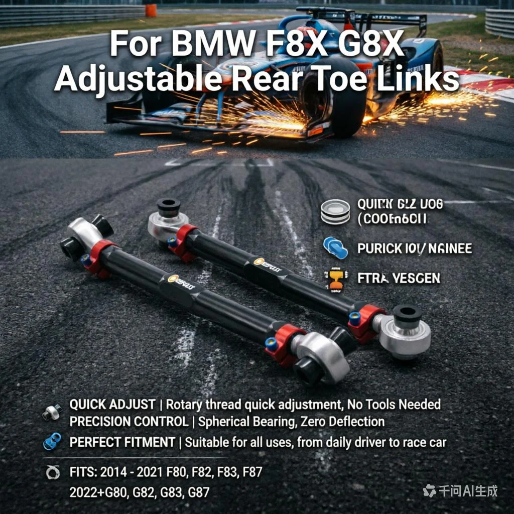 

For BMW F8X G8X M2/M3/M4 2014-2021 Adjustable Rear Toe Arm Links