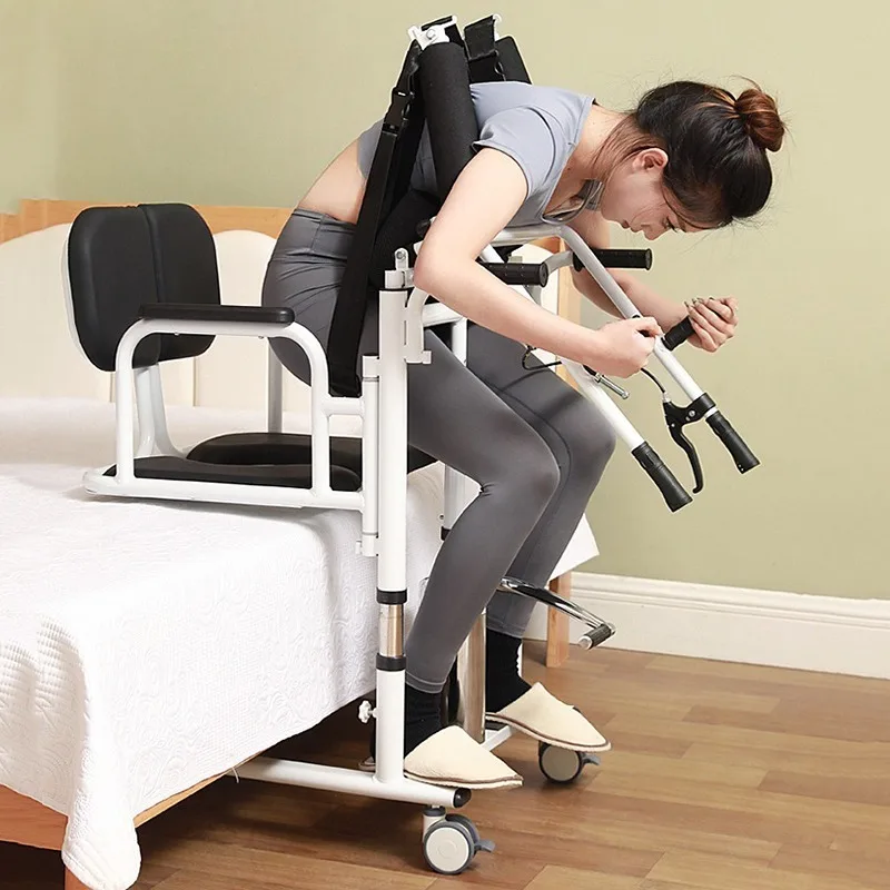 Elderly Transfer Chair Adults Commode Chairs Adjustable Disabled People Toilet Armchair Patient Bath Armchairs Senior Assist
