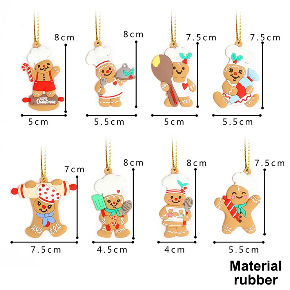 Christmas Ornaments Gingerbread Man Christmas Tree Supplies Xmas Decorations for Home Decor