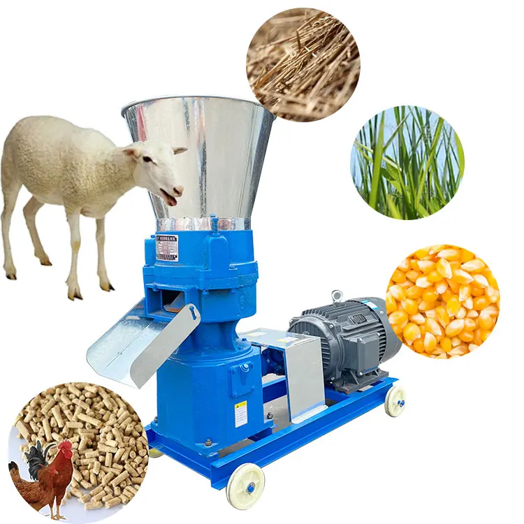 Máquina de Pellets para Alimento Animal de Alta Eficiencia, Nueva, con Componentes Principales: Motor, Caja de Cambios y Cortador para Ganado