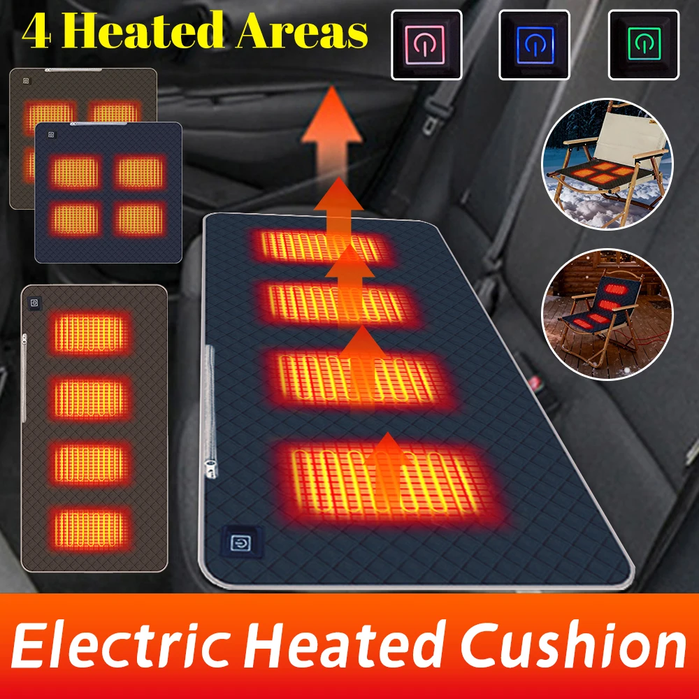 5V USB Sleeping Electric Heating Pad Heated Cushion Cold Resistant 3-Level Temperature for Outdoor Camping Heated Electric Mat
