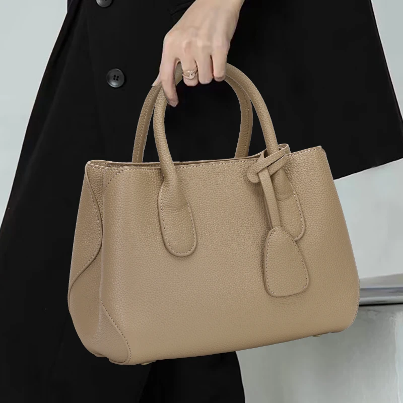 

Bag 2024 New Cowhide Women's Bag Genuine Leather Commuter Women's Fashion Middle aged Handheld Crossbody Bag