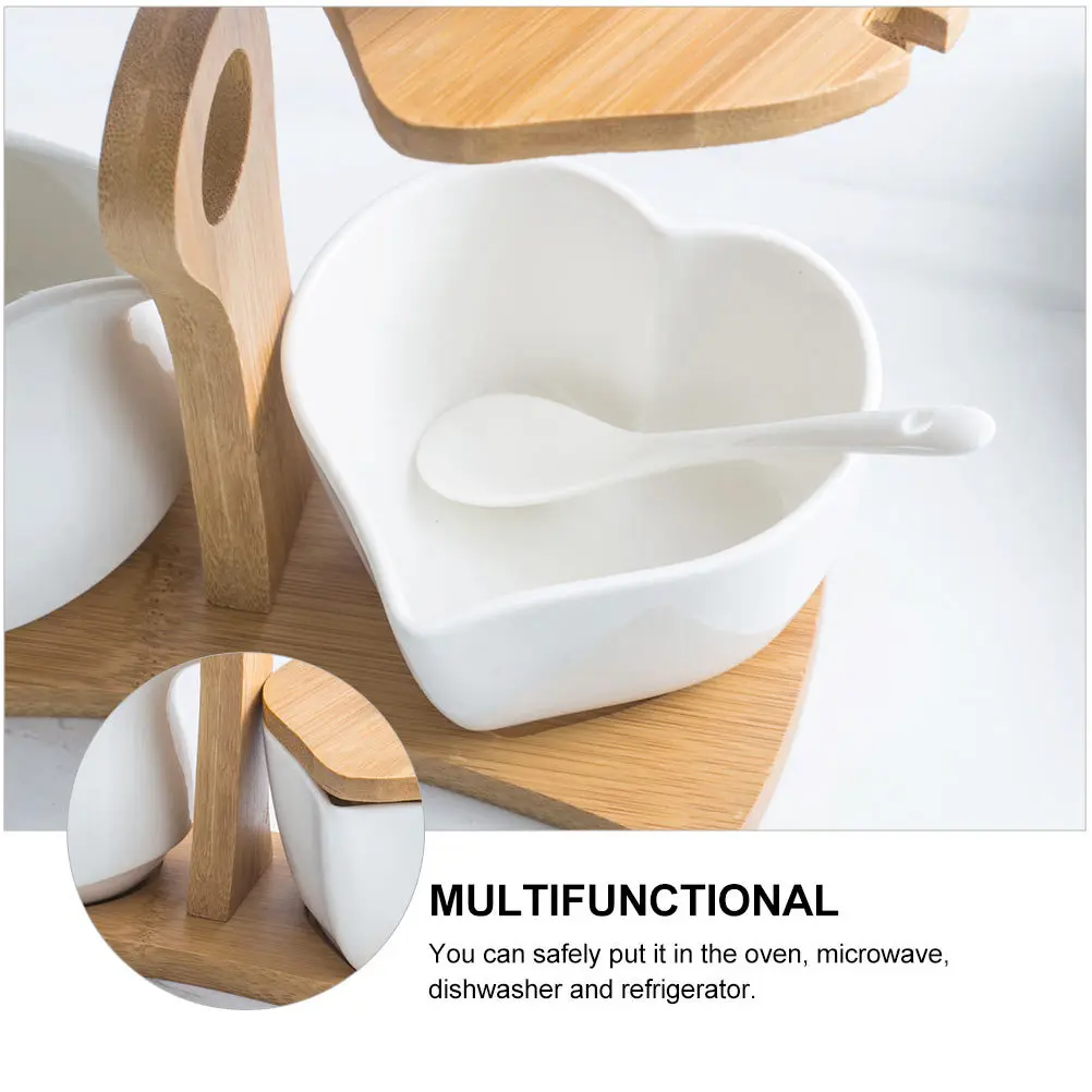 

1Set Ceramic Sugar Jug Milk Pot Storage Pot Tray Spoon Household Kitchen Set Nonstick Porcelain Microwave Dishwasher Safe