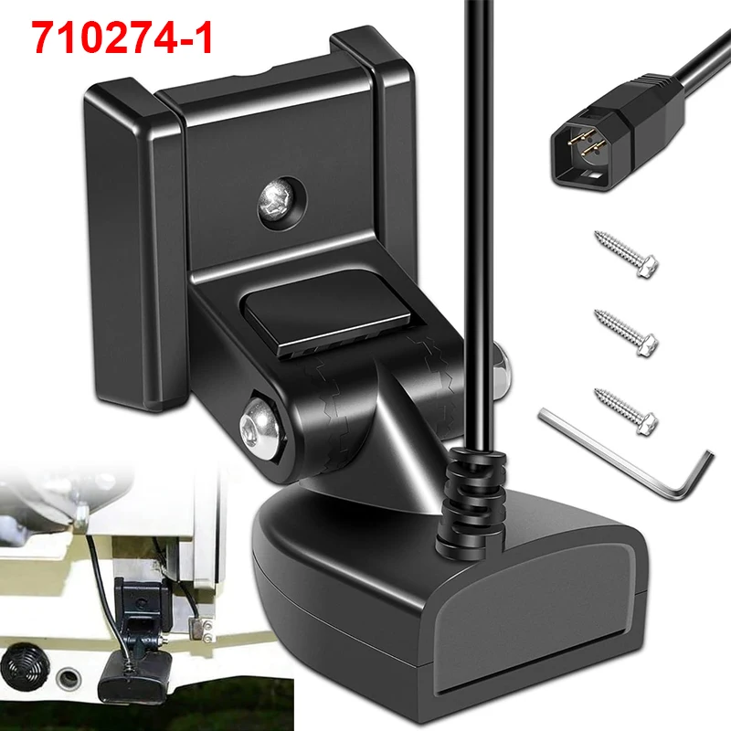 Replacement Fort 710274-1 XNT 9 HW T Transom Transducer Fit for Helix 5/7/8/9/10/12 with Dual Spectrum Chirp Sonar