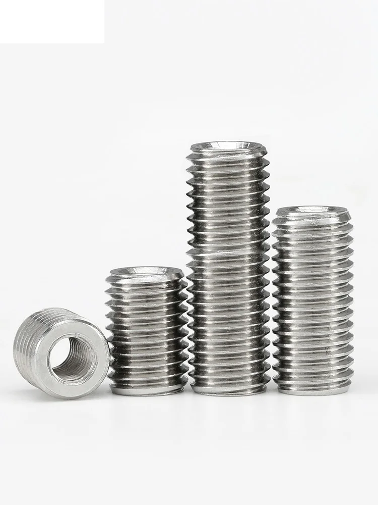 M2 M2.5 M3 M4 M5 M6~M12 304 Stainless Steel Inside Outside Thread Adapter Screw Sheath Thread Insert Sleeve Conversion Nuts