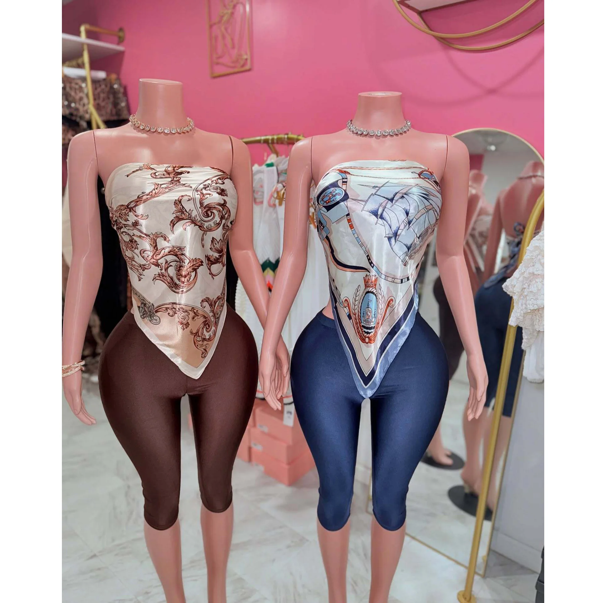 

Crop Tops Summer Satin 2 Piece Pant Set Outfits Women Y2K Streetwear Sexy Club Graphic Crop Shirts Two Piece Set Shorts Pant