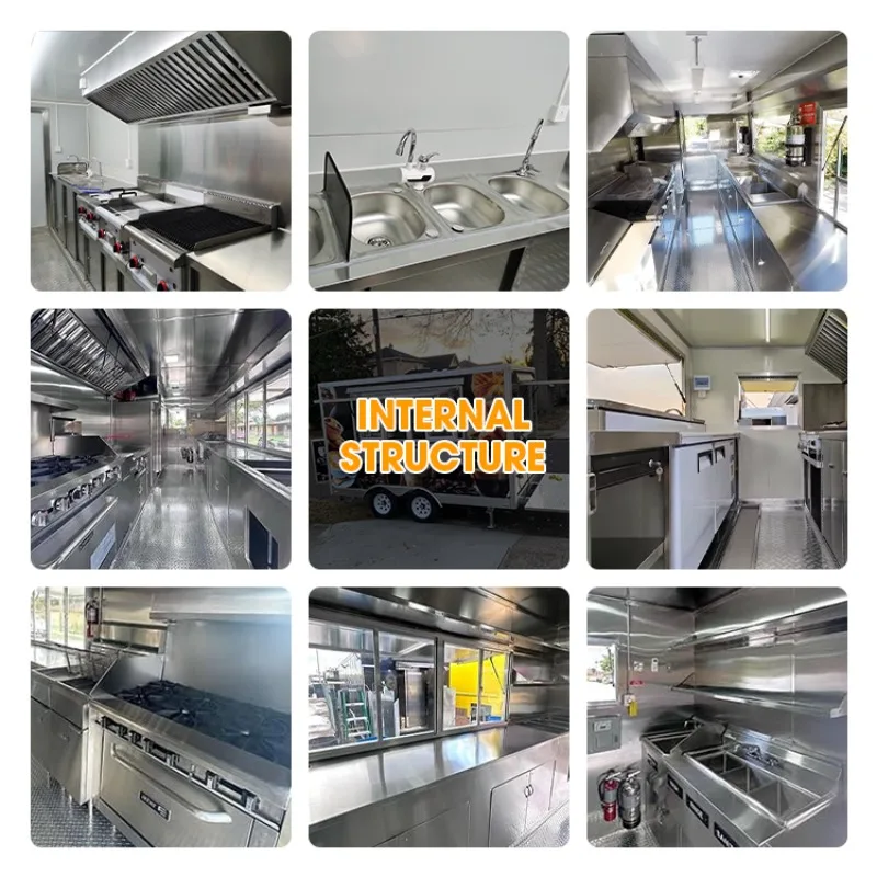 

Fully Equipped Mobile Catering Trailer with Complete Kitchen for Street Stalls and Plaza Franchise Services