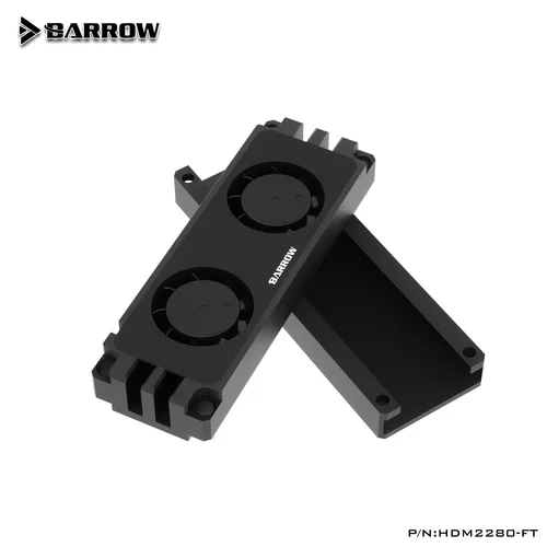 Imagen 2 del producto Barrow-enfriador de disco duro de estado sólido M.2, disipador térmico de ventilador turbo doble, Compatible con PCIE SATA 22110 2280 HDM2280-FT