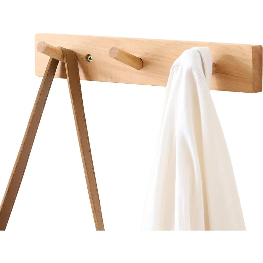 

Деревянная вешалка для одежды Hickory, настенное крепление, 12 ihes, деревянные крючки для одежды с 3 крючками, вешалка для одежды для подвешивания шляпы, куртки, кошелька, настенные крючки для