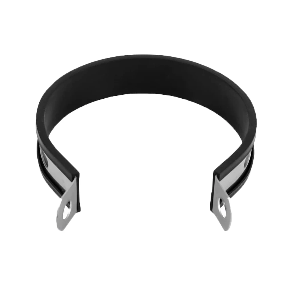 10cm/11cm Round Stainless Steel & Carbon Finer Motorcycle Exhaust Clamp Muffler Supporting Bracket Mount Clamp Strap