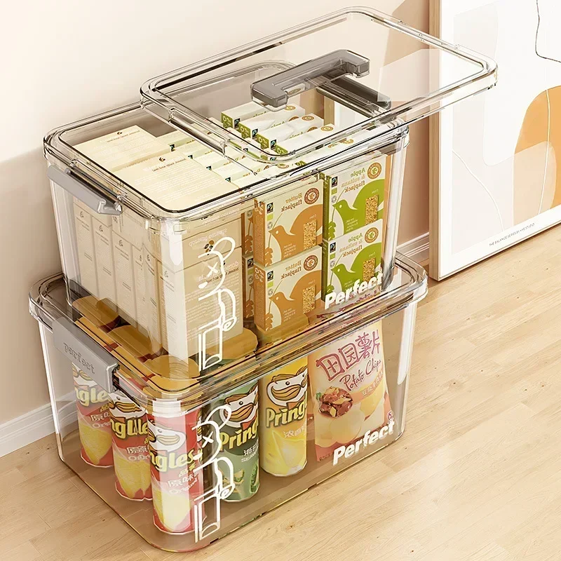 Plastic Organizer Box Portable Medicine Storage Large-capacity Organizers Transparent Boxes Home Organization Storage Containers