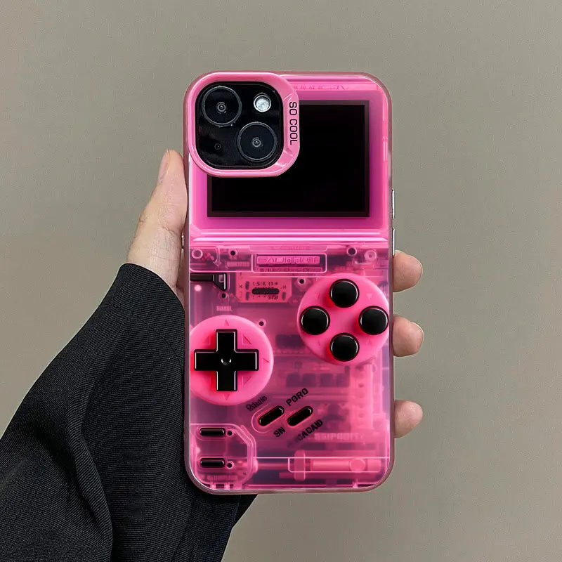 Technologie-Spielkonsole 2D-Druck Handyhülle für iPhone 11 12 13 Mini Pro Max 17 14 15 16 Pro Max Plus Stoßfeste Laser-Schutzhülle – Detail 3