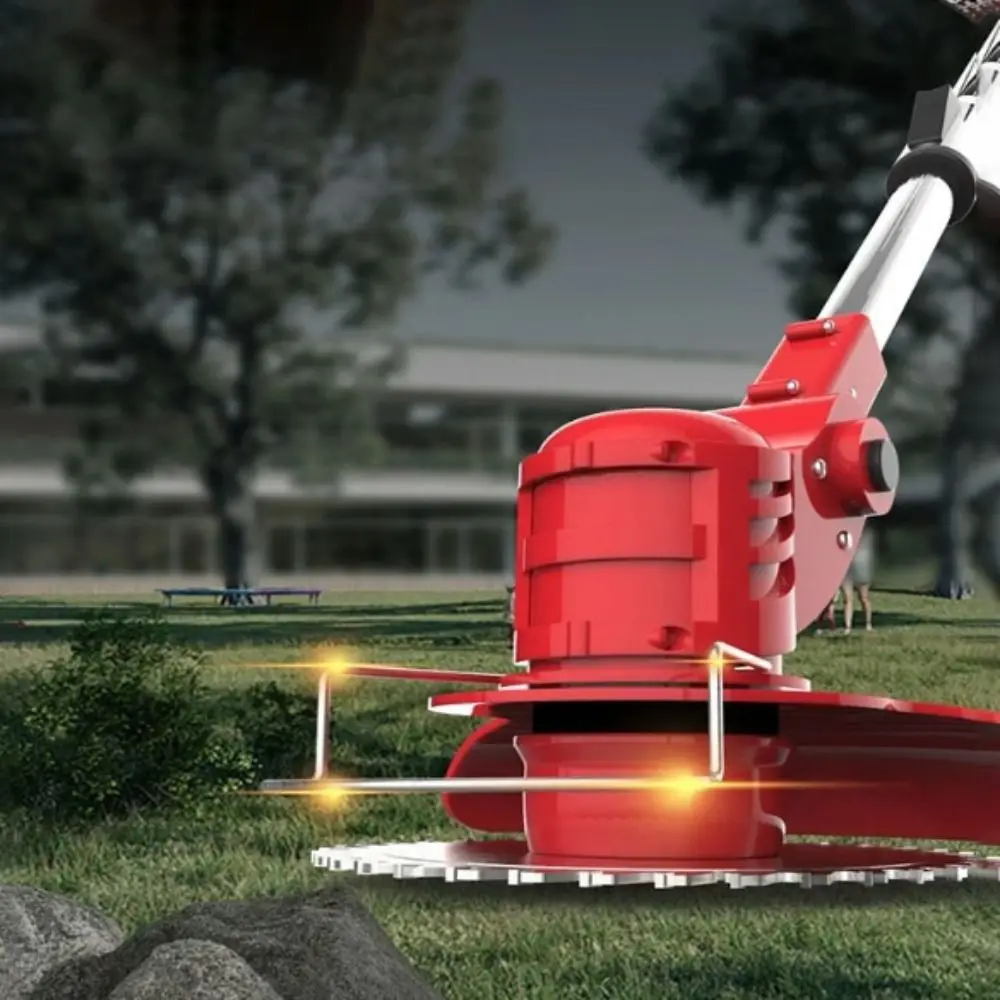 Lithium Battery Electric String Trimmer Foldable Design Self Propelled Cordless Grass Cutter Adjustable Height Turn Metal