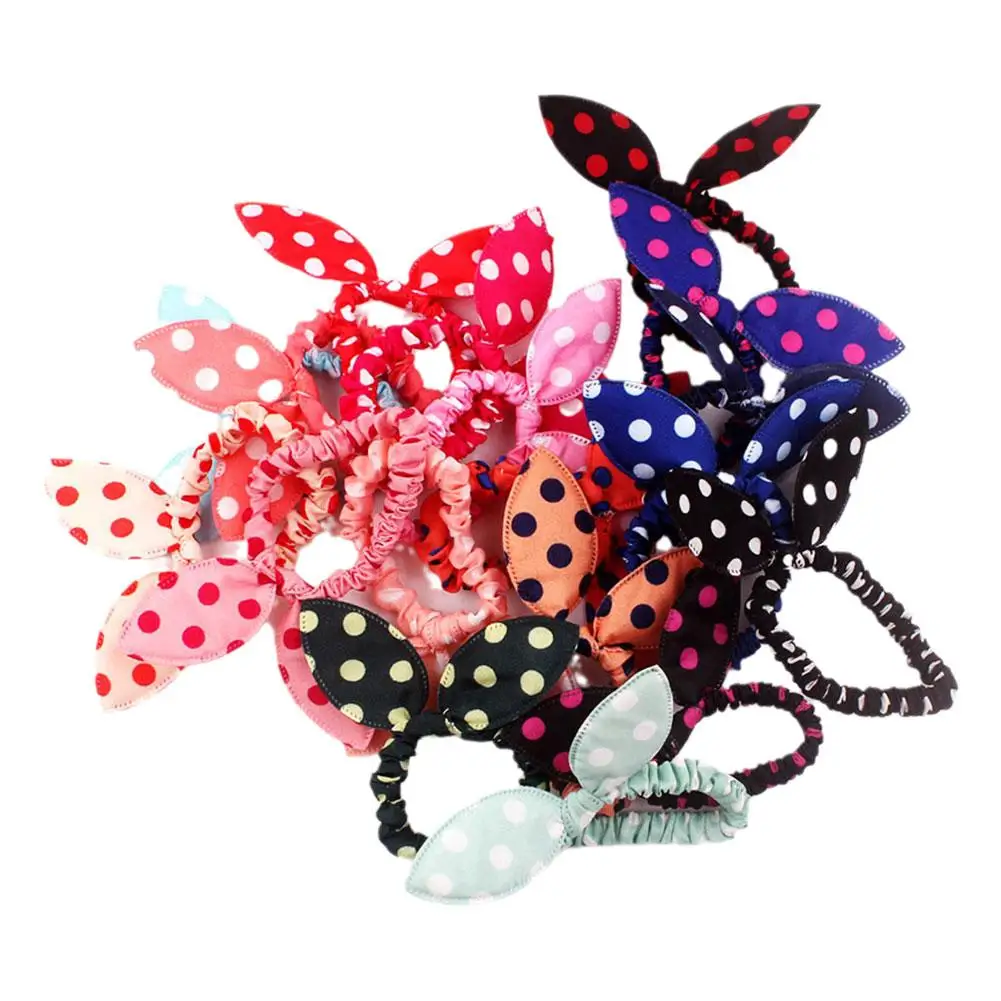 1Pcs Cute Rabbit Ear Hair Bands Girl Rubber Band Elastic Rope Korean Baby Accessories Children Headwear Ornaments Hair Hair M7N6