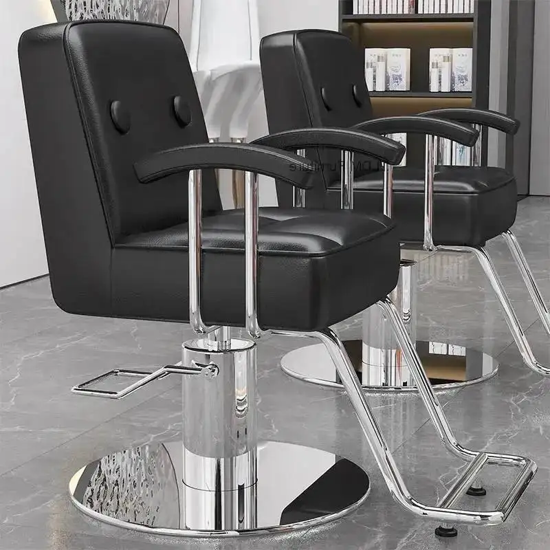 Sillas Premium Barber Glamour: Exquisitas Sillas de Estilo Creativo y Moderno para Salón de Belleza Nórdico, Muebles de Salón Europeos para Lashistas