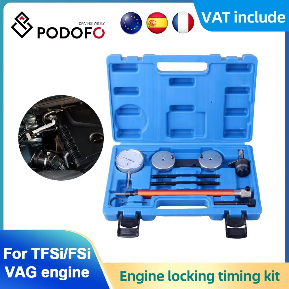 Podofo Engine Timing Camshaft Locking Tool Kit fit for VW Audi 1.2TFSi/FSi 1.4/1.6FSi 1.4TSi