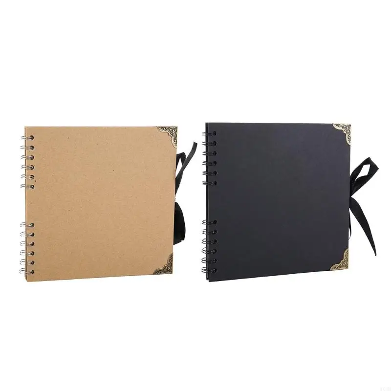 4XFD 60 Pages Photo Album Kraft Paper Multifunction Outdoor Traveling Photo Organize