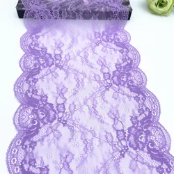 3y/lot Width 9 1/4 inch 23.50cm Lilac Purple Bit Of Elastic Lace Trim Lingerie Sewing Craft DIY Apparel Fabric Lace Garment