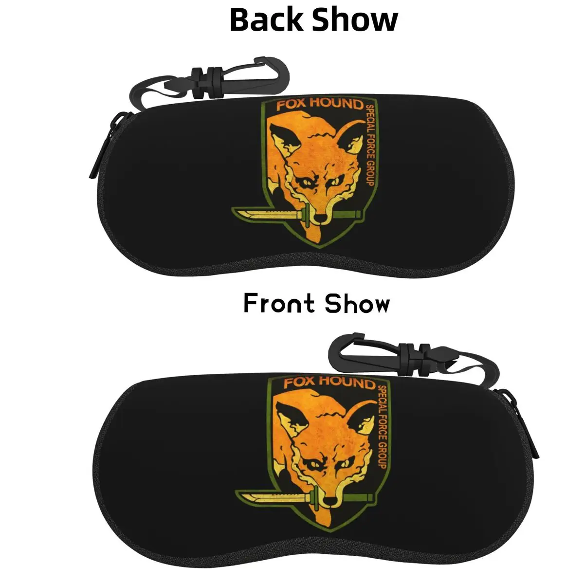 

МЕТАЛЛИЧЕСКАЯ GEAR SOLID Fox Hound Rust Logo Shell Чехол для очков Защитная коробка для солнцезащитных очков Женская и мужская мягкая сумка для очков