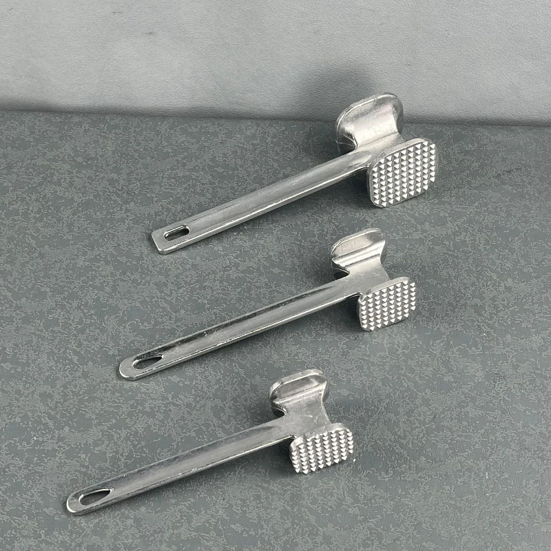 Martillo para carne de carne 304, martillo de hilo dental para carne de cocina doméstica de aleación, tendón roto de acero inoxidable grueso, carne tierna