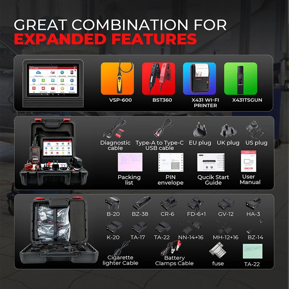 LAUNCH X431 PRO V5.0 車両診断機 8インチ 自動車 OBD2 スキャナー