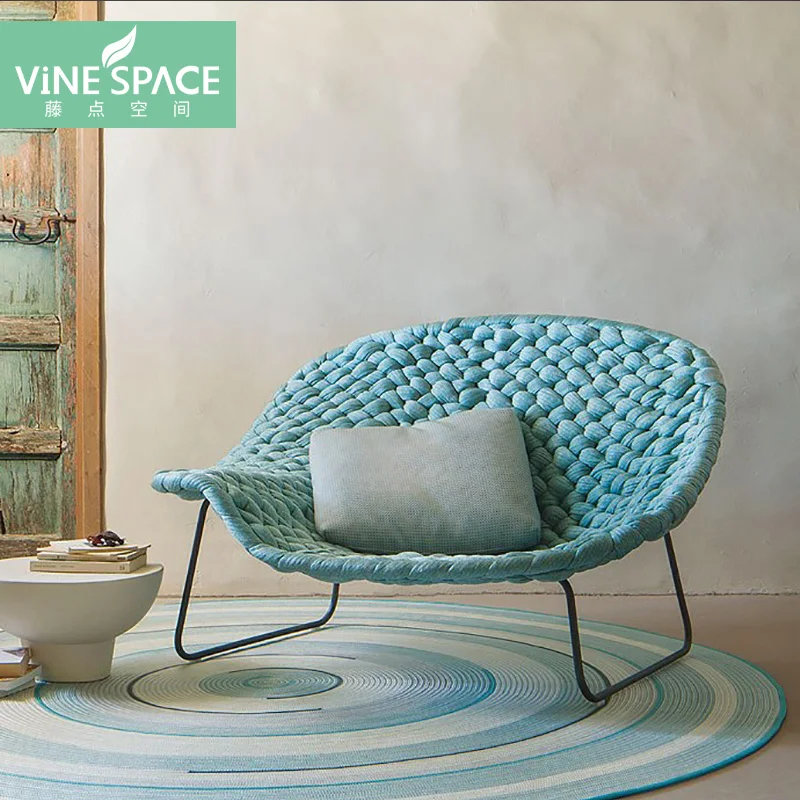 Outdoor-Sofa, Rattan, einzeln, faul, kreativ, Outdoor-Freizeit