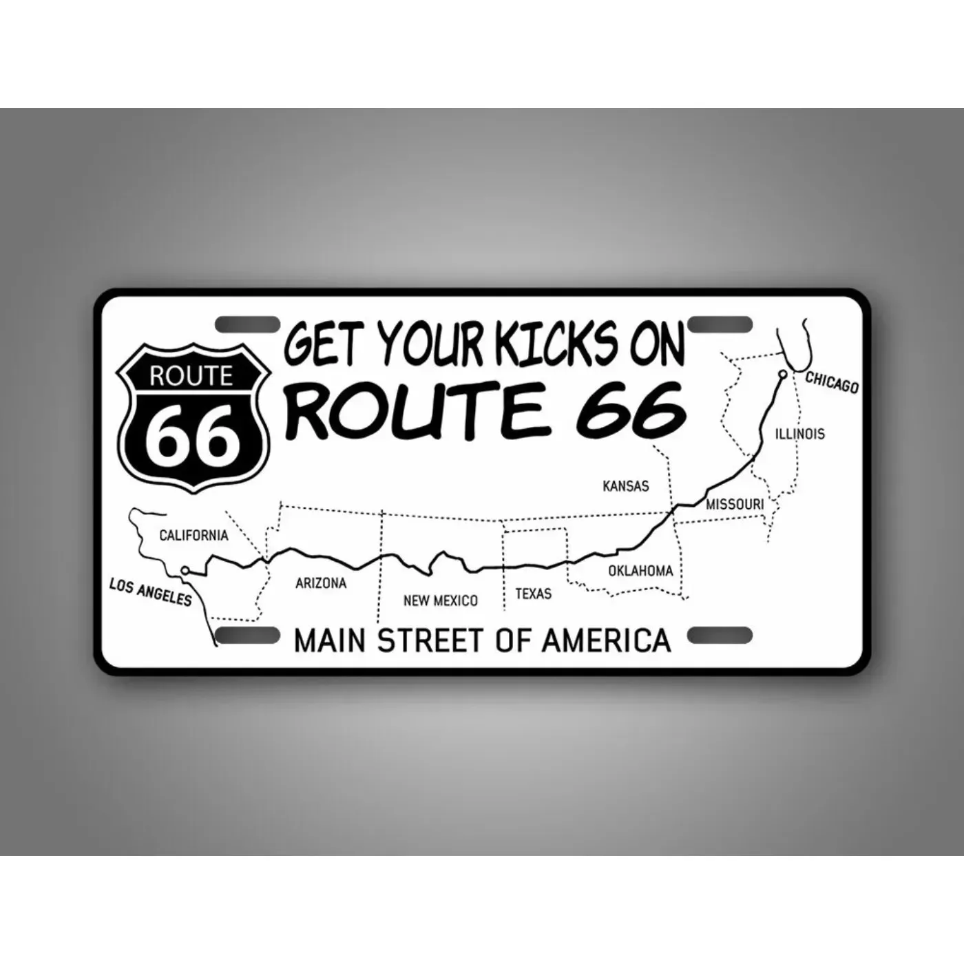 1pc 2D Flat Route 66 Get Your Kicks Metal Plaque Vintage Wall Hanging Ornament Garage Man Cave Bar Gift For Road Trip Lovers Onl