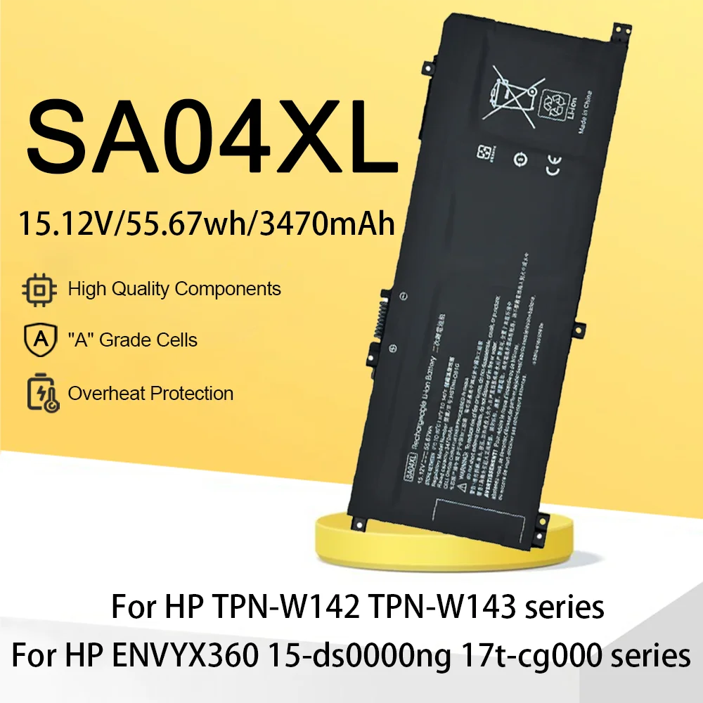 

Аккумулятор для ноутбука SA04XL для серии HP Envy X360 15-DR 15-DR0010TX HSTNN-OB1G HSTNN-UB7U L43248-541 HSTNN-OB1F L43248-AC1