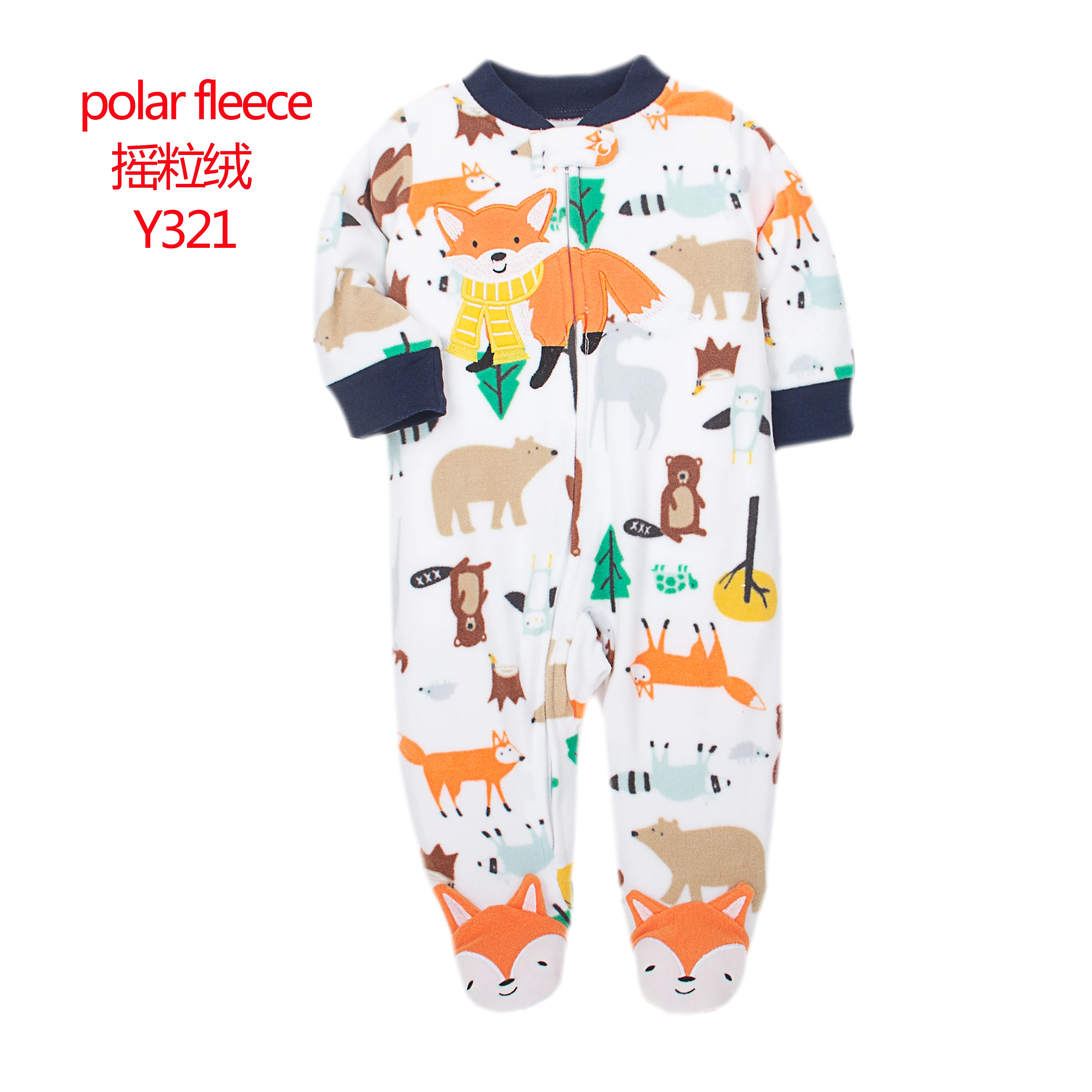 Pyjama chaud à fermeture éclair pour bébé, barboteuse pour nouveau-né, sous-vêtements d\'hiver, salopette une pièce, tenues pour garçons, vêtements