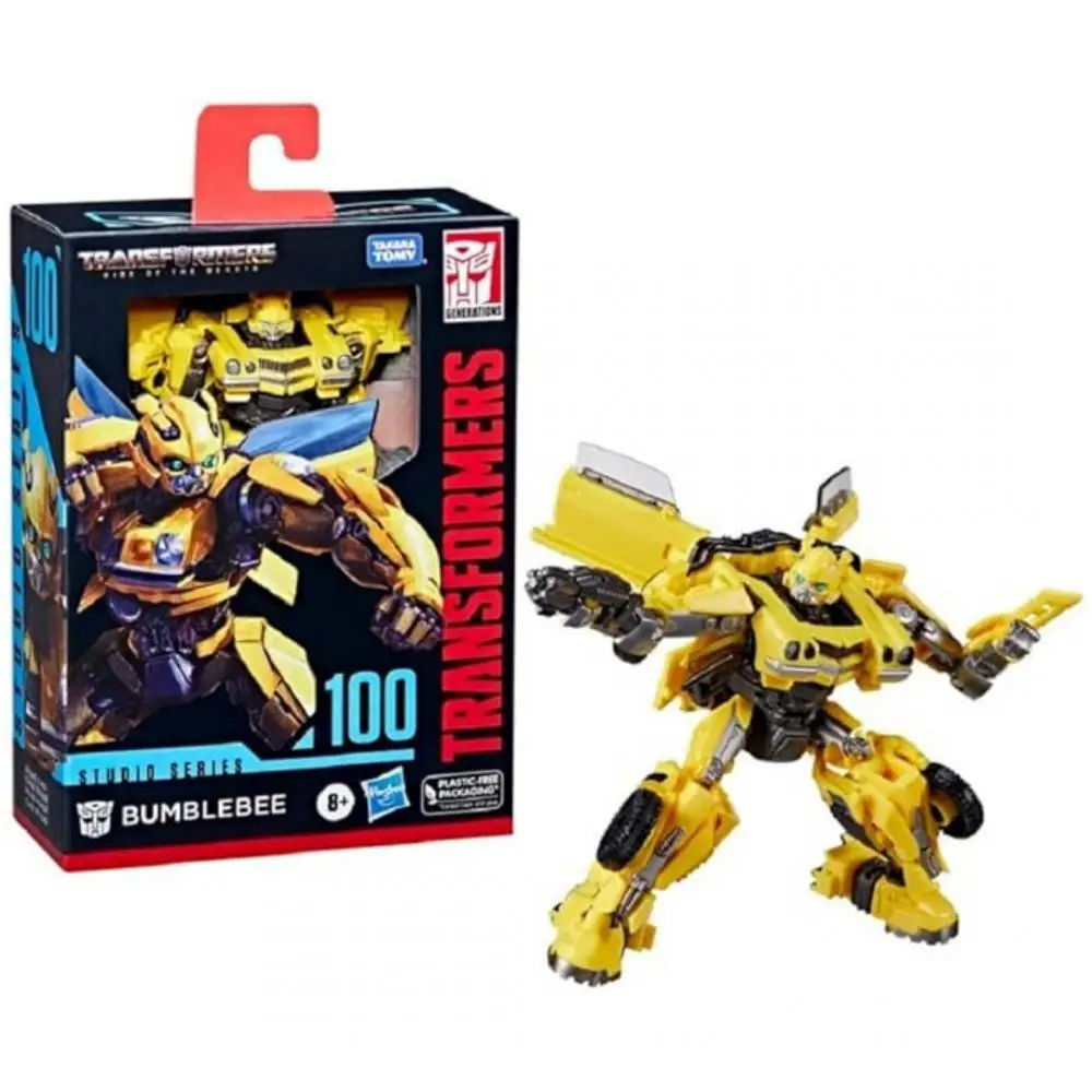 TAKARA TOMY Transformers Toys Seria Studio Deluxe Rise of The Beasts 100 Zabawka Bumblebee 4,5-calowa figurka akcji Prezent SS100