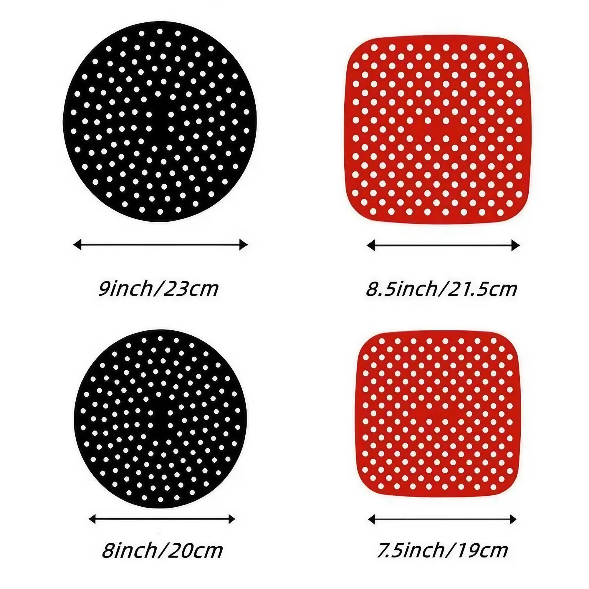 Nonstick Silicone Baking Mat Reusable Air Fryer Liners Waterproof Perforated Compatible with 75 8 85 9 Models