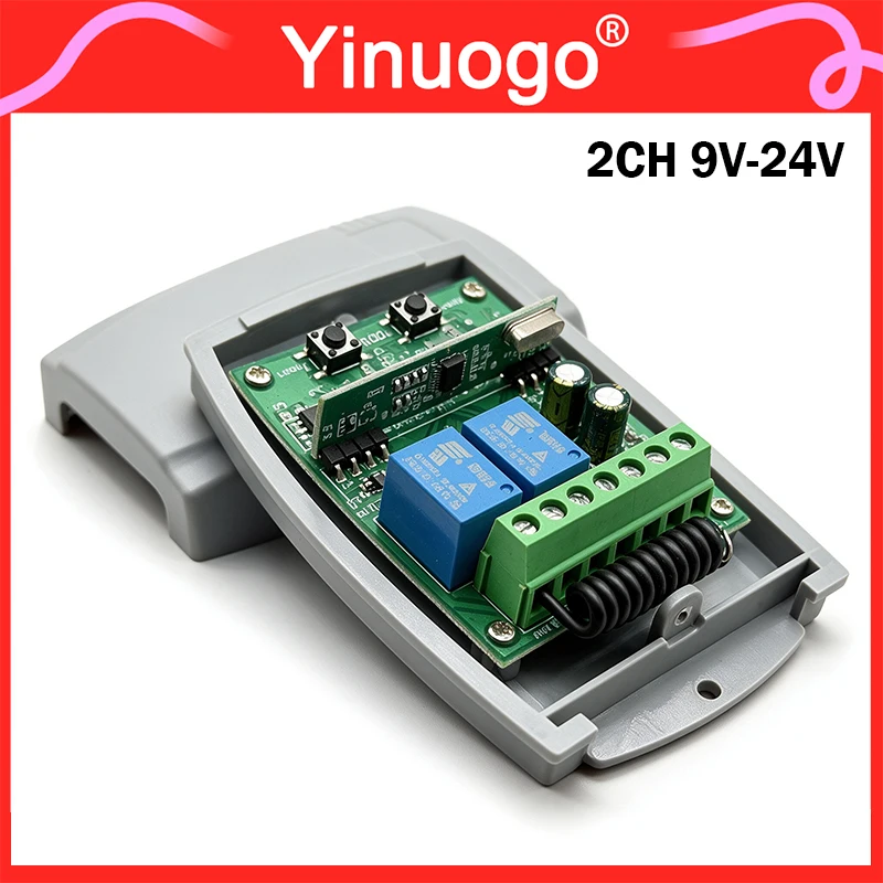 9-24V 2CH Garage Door Receiver Gate Opener Motor For BFT B RCB02 RCB04 MITTO 2 4 KLEIO B RCA 02 04 TRC1 TRC2 TRC4 Remote Control