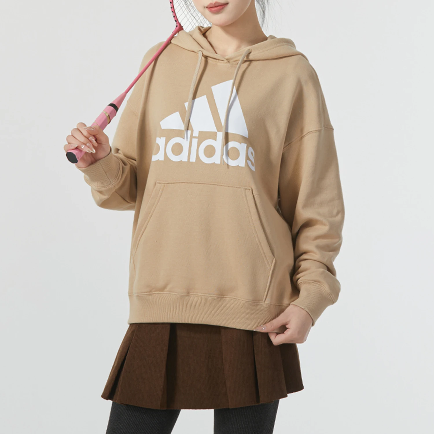 

Adidas Official Authentic W BL FT O HD Women's Loose Hooded Sweatshirt IR5448