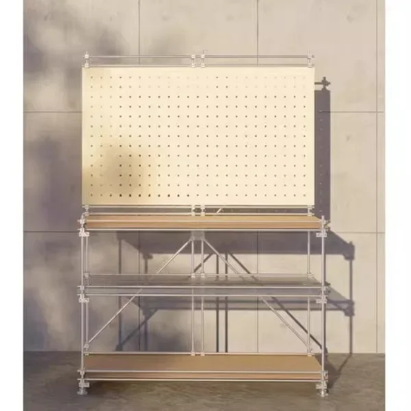 

Shelf Commercial coffee shop display rack Light luxury optical axis hole board Multi-layer storage display rack