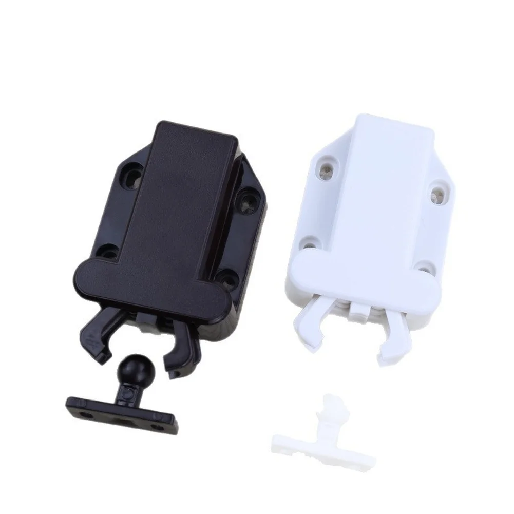 

Concealed Push Latch for Cabinet Doors No Handle Required Spring Catch System for For BEETLE Compatible Cabinets ABS Plastic Set