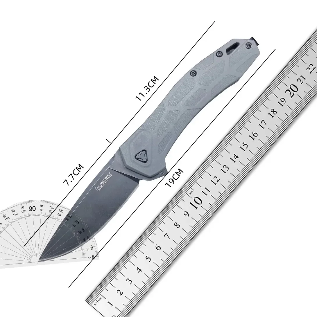 KS Covalent 2042 Flipper Knife D2 Blade Nylon Wave Fiber Handle Outdoor Pocket Folding Knife for Hunting Camping Fis/hing