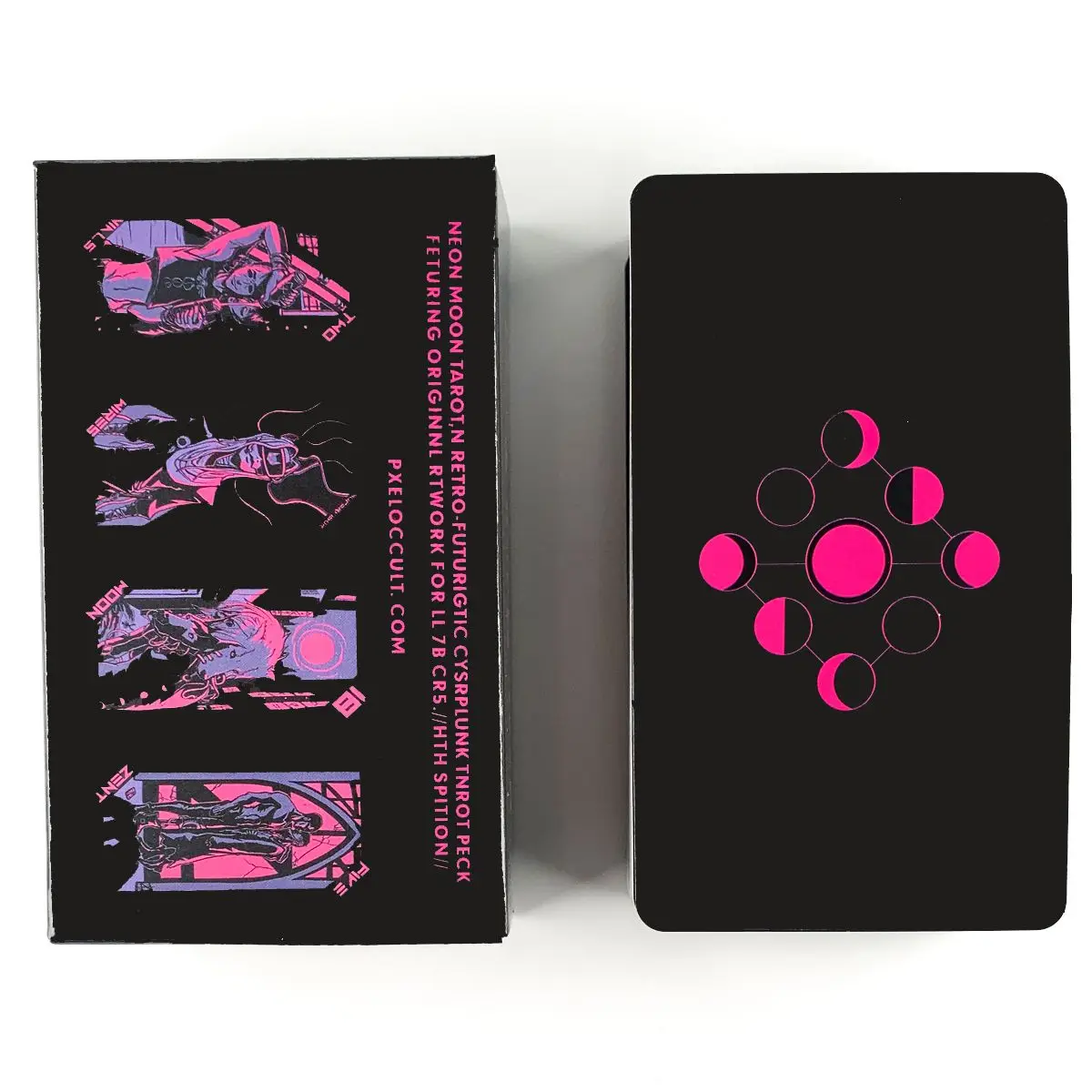 Neon Moon Tarot Neon Moon Tarot Cards Cyberpunk Style English Board Game Cards Spot Tabletop Games