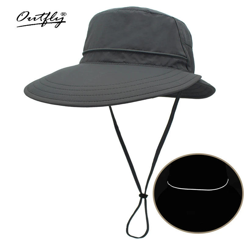 Outfly Sun Hat For Women Men Panama Cap UV Protection Quick-drying Straw Hat With Neck Flap Outdoor Sports Hiking Fishing Hat