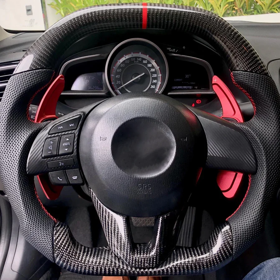 

Carbon Fiber Steering Wheel for Mazda 3 / Axela / CX-5 | Direct Fit Sport Design 2009-2023