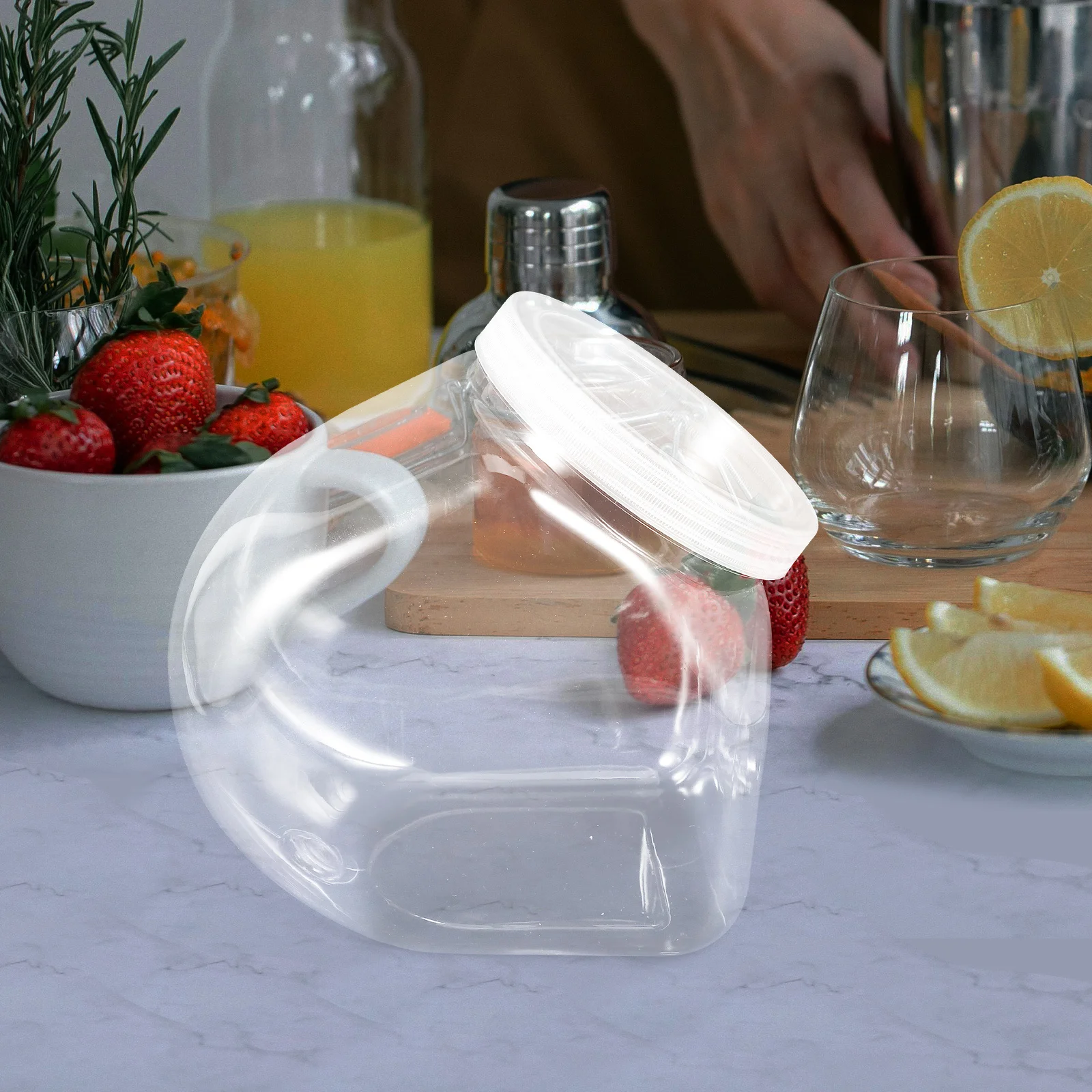 

2900ml Wide Mouth Reusable Plastic Bottle Transparent Clear Food Grade Liquid Storage Containers Water Sample Bottle