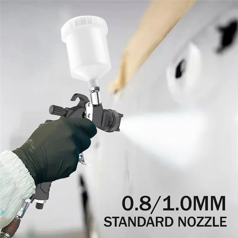

AT02-HVLP Air Spray-Gun With 0.8/1.0 Mm Nozzles, Mini Automotive Air Paint Sprayer-Gun Kit, Car Paint-Gun Sprayer